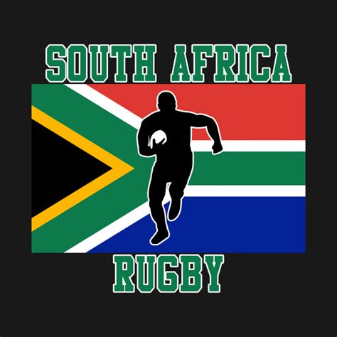 South Africa Rugby with South African Flag - South Africa Rugby - Kids ...