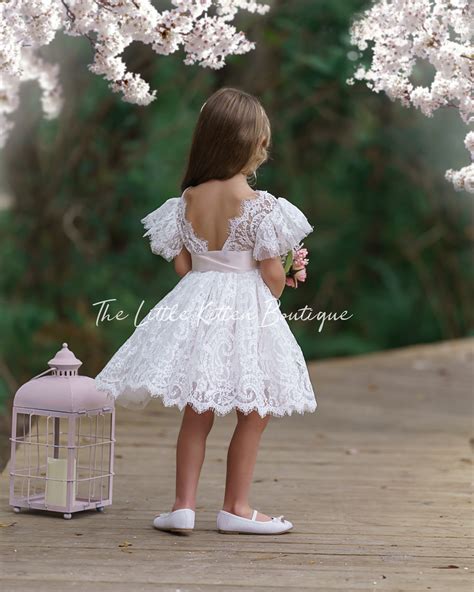 Flower girl dress, Bohemian Flower Girl Dress, rustic flower girl dress