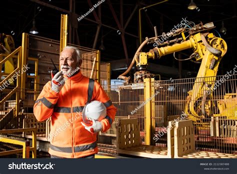 Factory Worker Safety Uniform Radio Controlling Stock Photo (Edit Now ... 