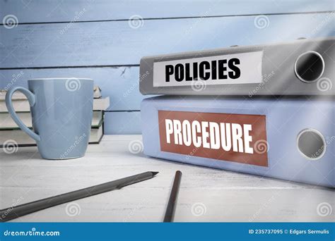 Policies And Procedure Business Concept Coffee Mug Books And