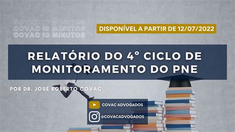 Covac Minutos Relat Rio Do Ciclo De Monitoramento Do Pne Youtube