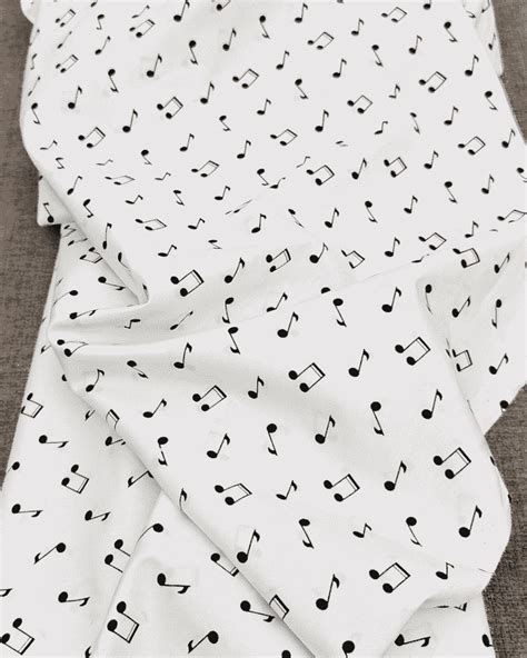 Tissu Note De Musique Coton Coloris Tissus Et Nappes Westeel