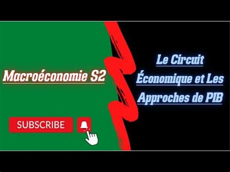 Macroéconomie S2 Partie 2 Circuit économique et les approches du PIB