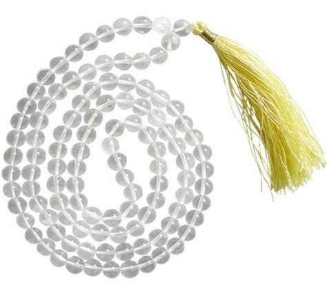 Round White Crystal Sphatik Jaap Parad Mala Size 14 Inch At Rs 60