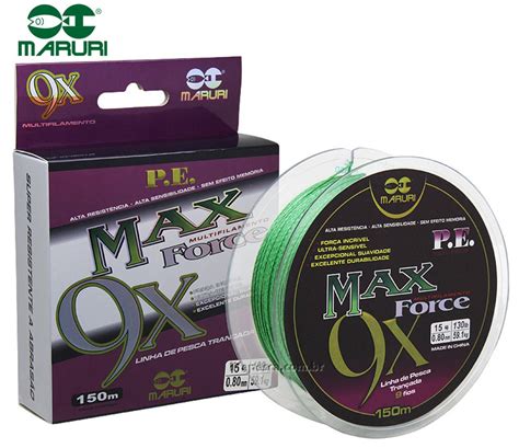 Linha Multifilamento Maruri Max Force X Mm Lbs Kg M Verde