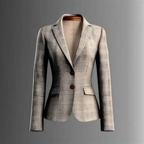 Un Blazer A Medida Con Un Patr N De Cuadros Chic Con Solapas Cl Sicas