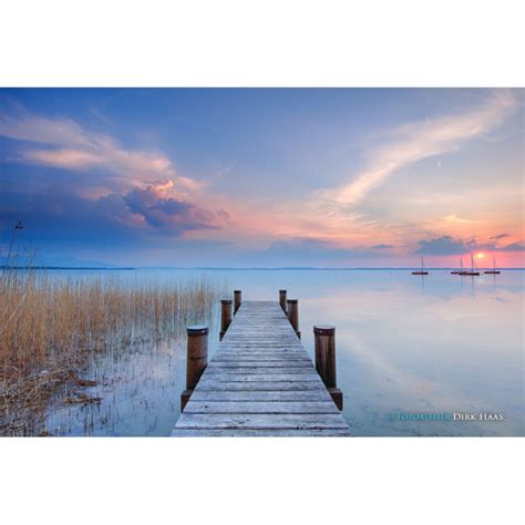 Naturbilder Landschaft Steg Bild Wolken Schilf Sonnenunte