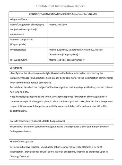 Hr Investigation Report Template 8 TEMPLATES EXAMPLE TEMPLATES