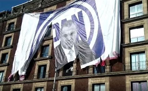 Marcha En Defensa Del Ine Colocan Mega Lona De Garc A Luna En El