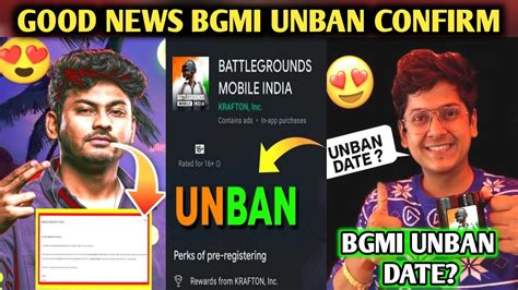 Big News 😍 Bgmi Unban 100 Confirm Bgmi Unban Date Bgmi Unban In