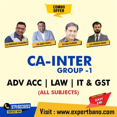 Ca Inter Group Adv Acc Law It Gst Combo By Ca Parveen Sharma