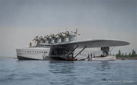 The Dornier Do X on lake Zürich 1932 Flying boat Amphibious