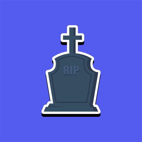 Halloween tombstone vector illustration. cartoon, icon, sticker. Vector ...