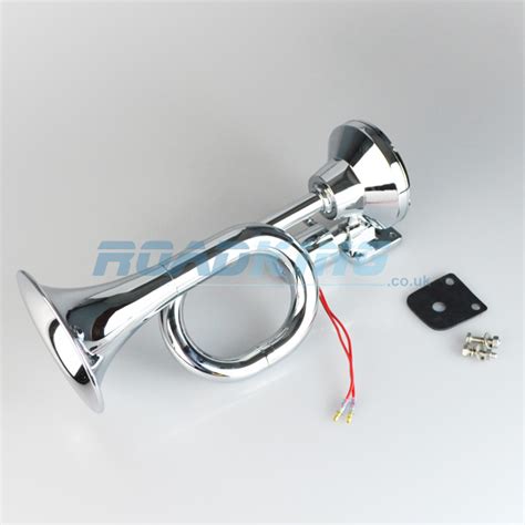 Truck Air Horn 34cm Hgv Chrome Trumpet Air Horn 24v Uk