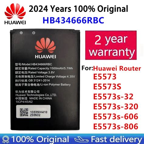 100 Oryginalny HB 434666 Bateria Telefonu RBC 1500mAh Do Routera Huawei