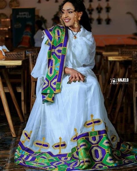 Shewa Amhara Dress African Fashion Ethiopian Dress Ethiopian