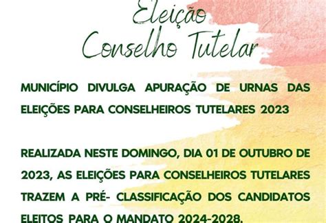 Notícia Município Divulga Apuração De Urnas Das Eleições Para