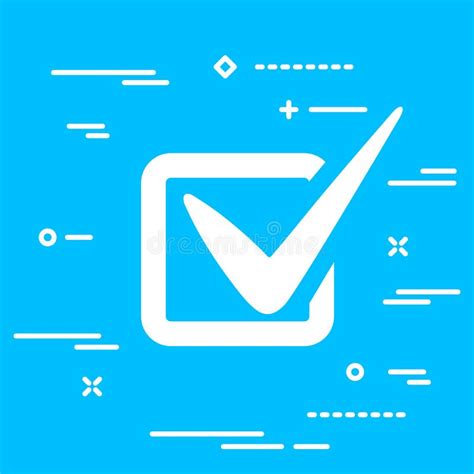 Simple List Checklist Icon On Blue Background Stock Illustration