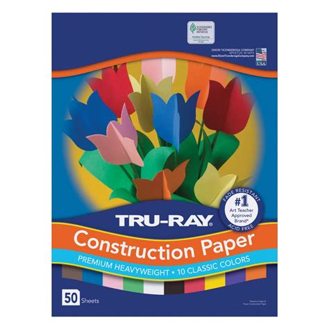 Tru Ray Premium Heavyweight Multicolor Assortment Construction Paper