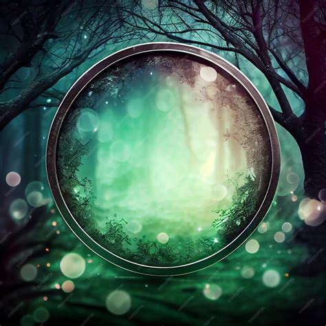 Premium Ai Image Generative Ai Mystical Forest Enchanted Bokeh Border