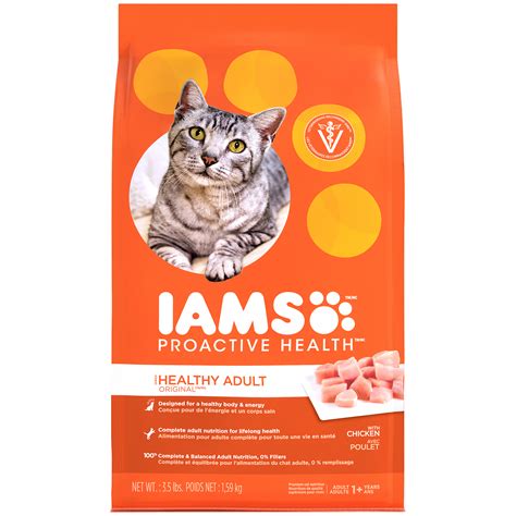 Iams Adult Dry Cat Food Original Formula Chicken 3.2LB Bag | Garden Grocer