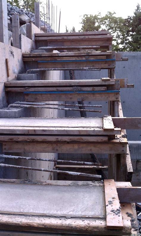 Detail Cantilevered Stair Home Building In Vancouver Concrete