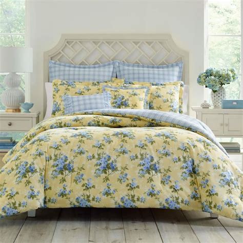 Reviews for Laura Ashley Cassidy 7-Piece Yellow Floral Cotton Full ...