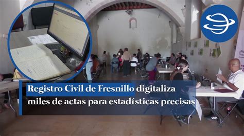 Registro Civil de Fresnillo digitaliza miles de actas para estadísticas