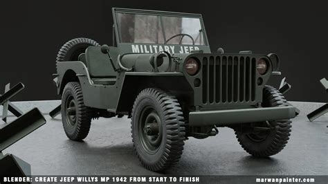 Blender Create Jeep Willys MB FlippedNormals