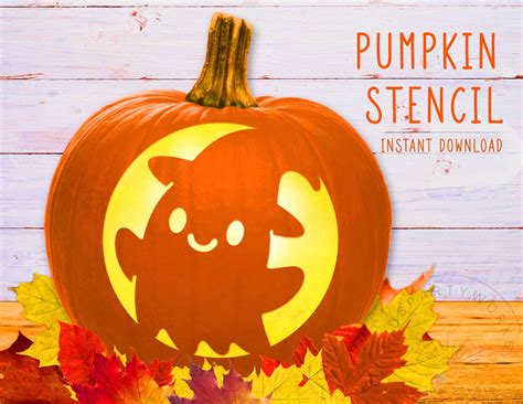 Printable Ghost Pumpkin Stencil | Printable Ghost