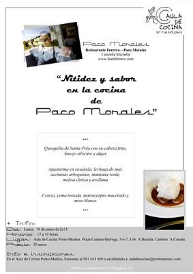 Aula de Cocina Porto Muiños Nuevo curso Nitidez y Sabor en la cocina