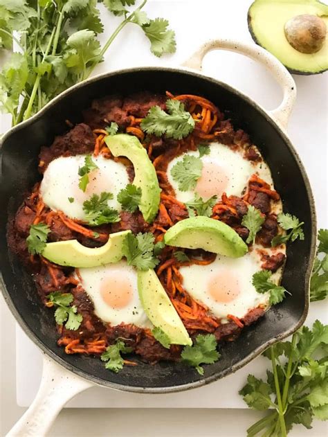 Mexican Shakshuka With Spiralized Sweet Potatoes Inspiralized