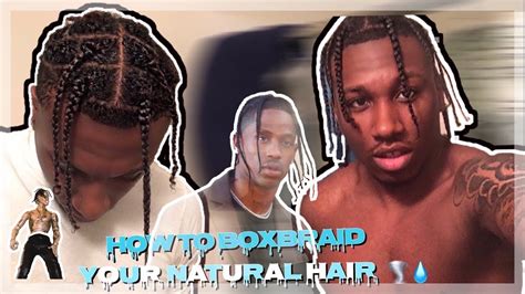 Travis Scott Box Braids Tutorial Youtube