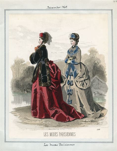 Les Modes Parisiennes December 1869 LAPL Fashion Plates Historical