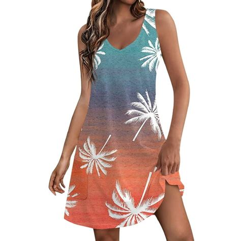 Mohiass V Neck Sleeveless Tank Summer Dresses For Women Solid Color Beach 2024 Casual Boho Dress