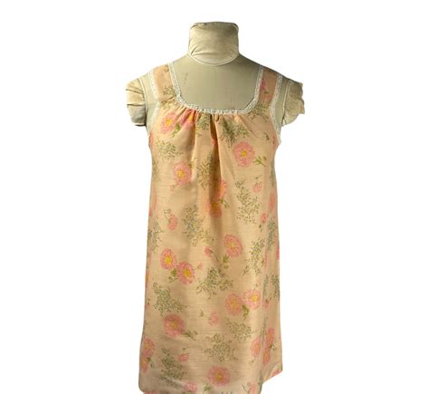 Vintage 1960s Sears Lingerie Set Nightgown And Matching Robe Etsy