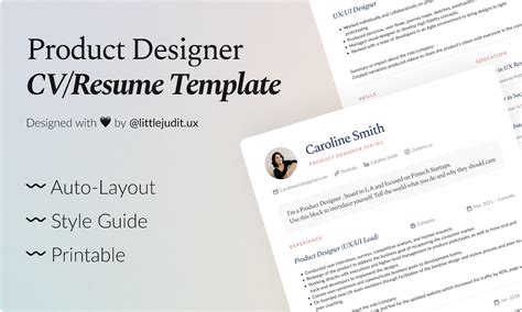 Cv Resume Template Figma