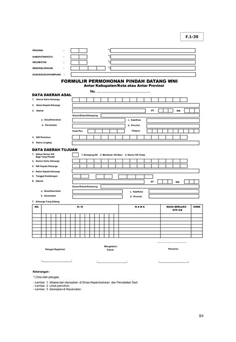 Template Surat Penambahan Lampiran Surat Keterangan Pindah Datang