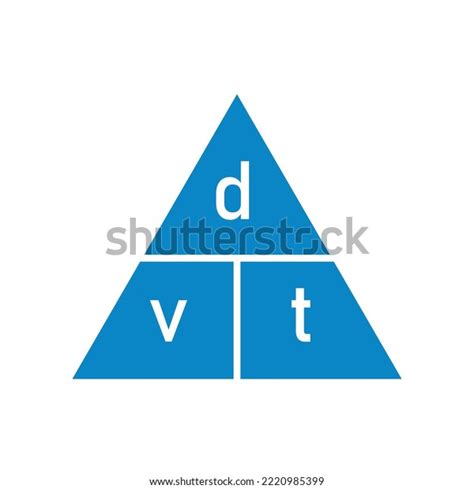 Velocity Triangle Formula Speed Distance Time Stock Vector Royalty