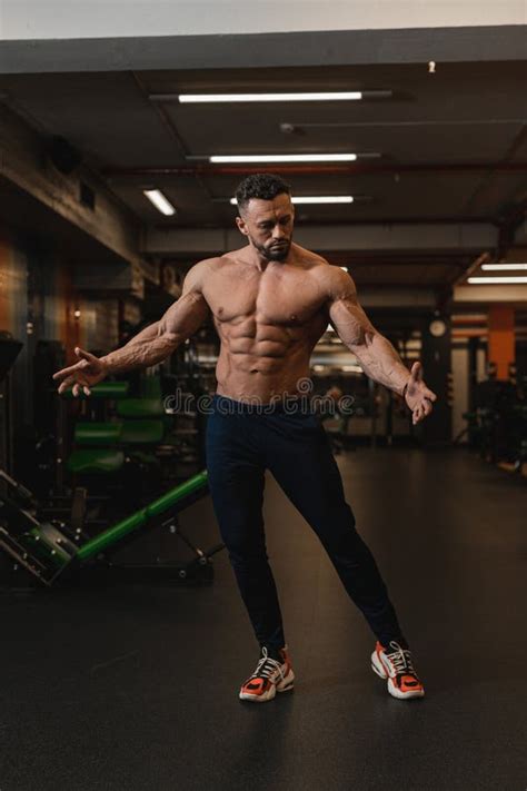 A Man With A Perfect Body Shows Off His Figure On Camera Stock Photo Image Of Naked Muscular