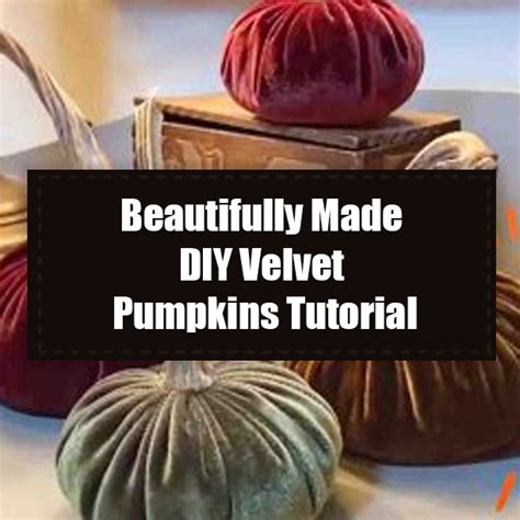 Beautifully Made Diy Velvet Pumpkins Tutorial