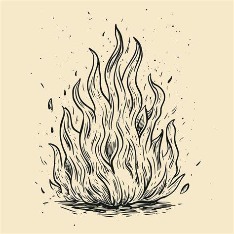 AI generated Hand drawn fire outline illustration 40547852 Vector Art ...