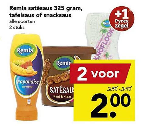 Remia Satesaus Gram Tafelsaus Of Snacksaus Aanbieding Bij Deen