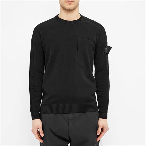 Stone Island Shadow Project Ultra Twisted Crew Knit Black END