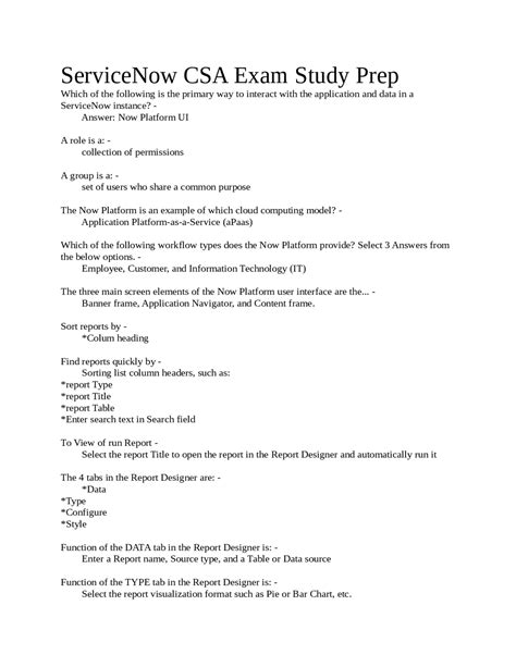 Servicenow Csa Exam Questions Pdf news