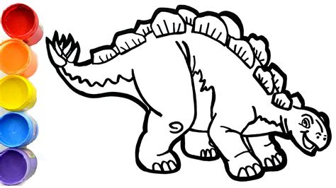 Dinosaurios para niños Como dibujar Dinosaurio Stegosaurus