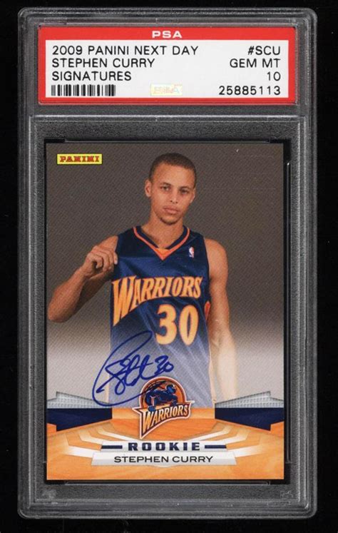 2009 Panini Next Day Stephen Curry ROOKIE RC AUTO SCU PSA 10 GEM MINT