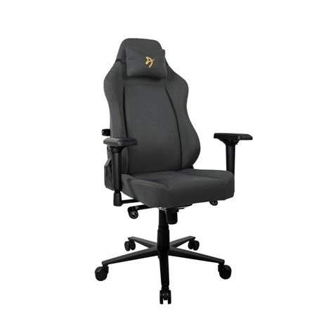 Arozzi Primo Black with Gold Logo Woven Fabric Gaming Chair