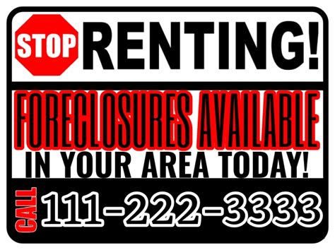 Foreclosure Yard Sign Template Postermywall