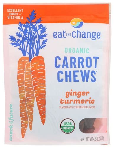 Eat The Change Organic Carrot Chews Ginger Tumeric 423 Oz Vitacost